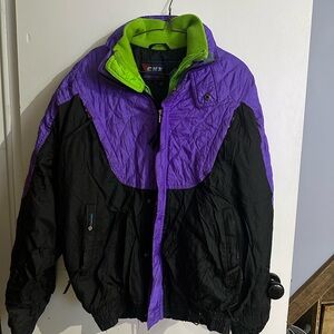 VTG 80s Purple and Black CHX Jacket (Medium)